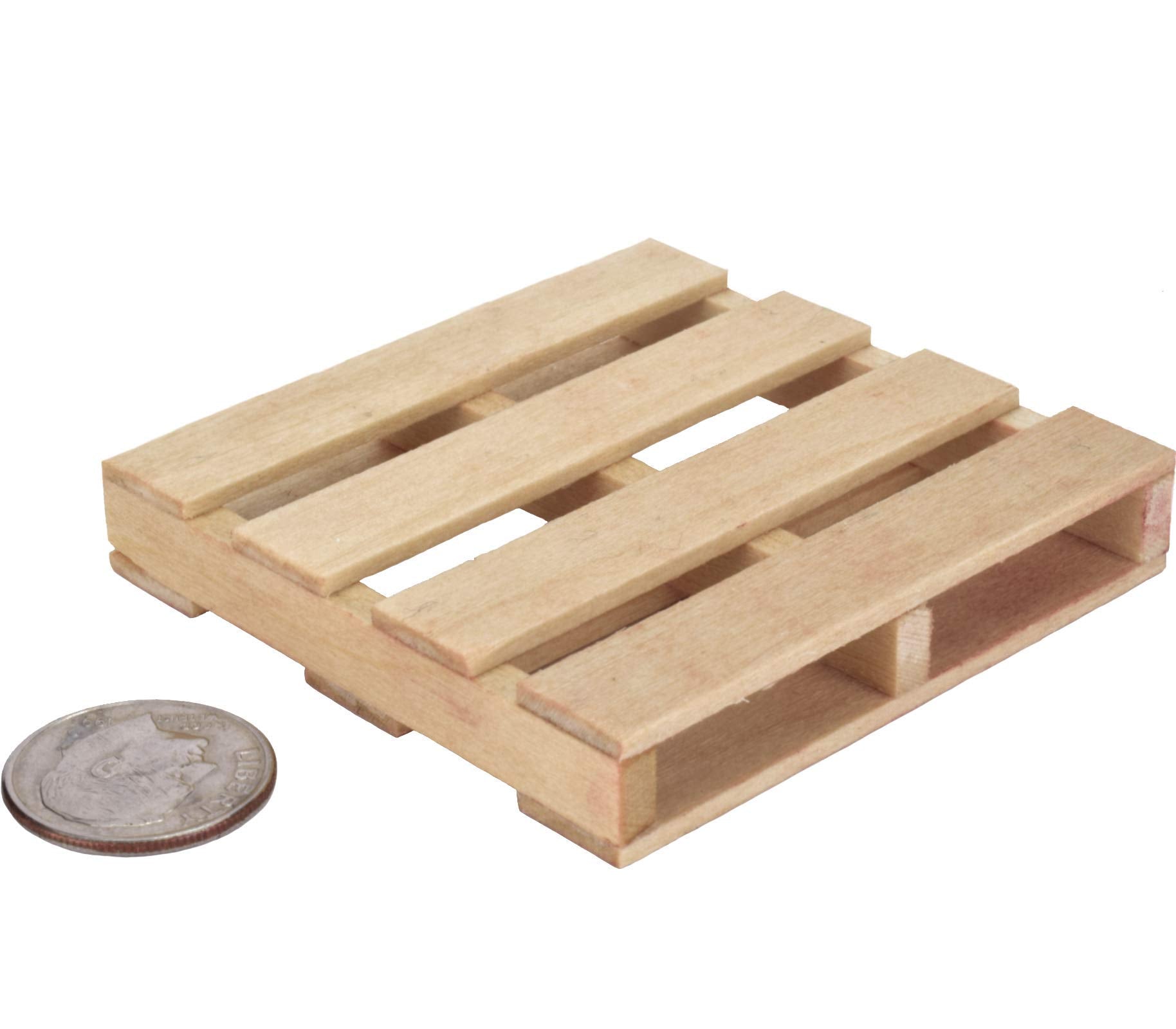 Mini Cement Red Bricks with Pallet – 100 Pack, 1:12 Scale Real Concrete Bricks for Diorama, Dollhouse & Model Building