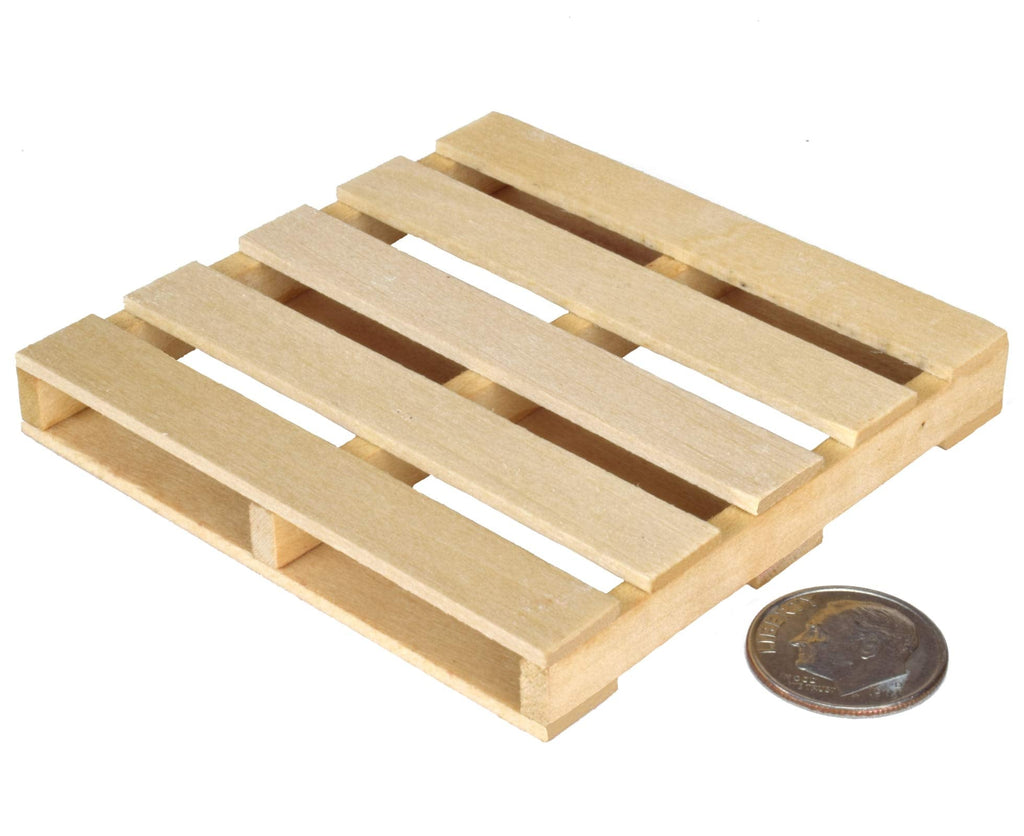 Mini Cement Cinder Blocks with Pallet – 1:12 Scale Real Concrete Blocks for Diorama, Dollhouse & Model Building