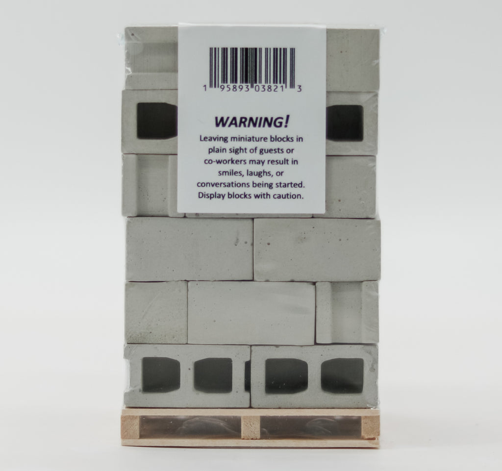 1:12 Scale Mini Cement Cinder Blocks with Wooden Pallet | Real Concrete
