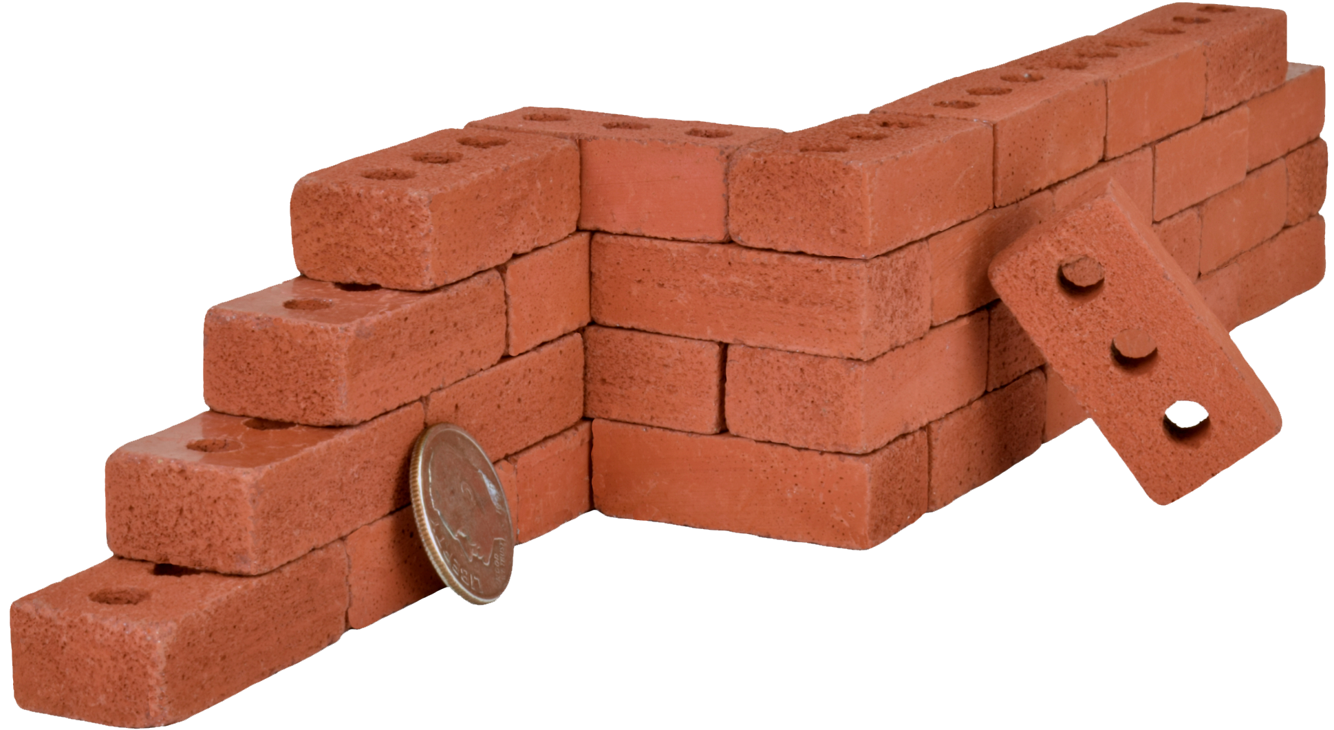 1:6 Scale Mini Cement Red Bricks with Wooden Pallet | Real Concrete